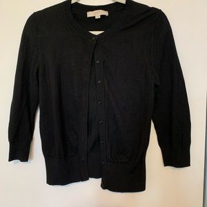 Ann Taylor LOFT cropped 3/4 sleeve cardigan